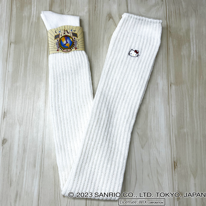 E.Gスミス サンリオコラボルーズソックス キティ刺繍 110cm丈 E.Gスミス サンリオコラボルーズソックス キティ刺繍 110cm丈
